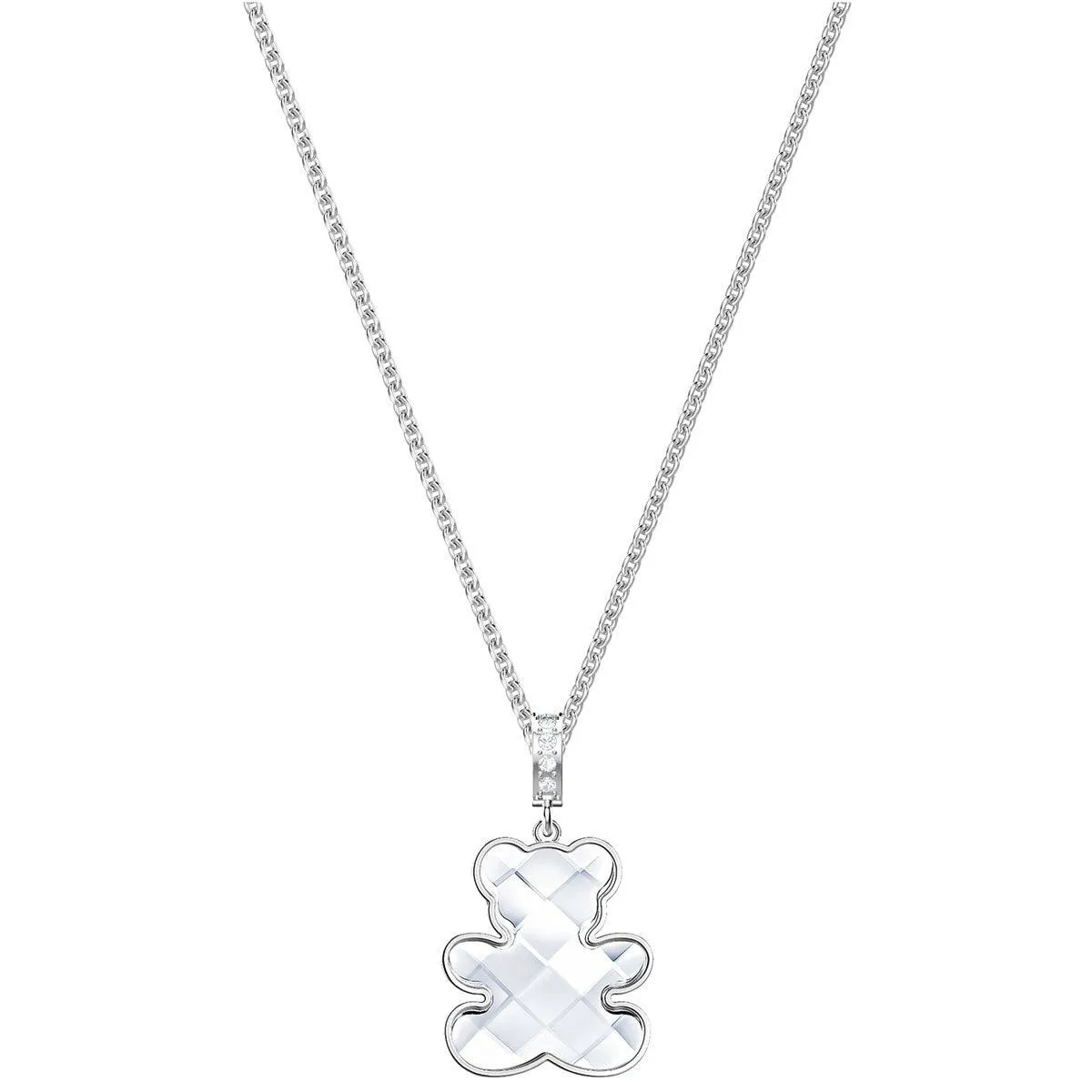 Swarovski Jewelry Swarovski Women's Necklace - Teddy Rhodium Plated Clear Crystal Pendant | 5410280