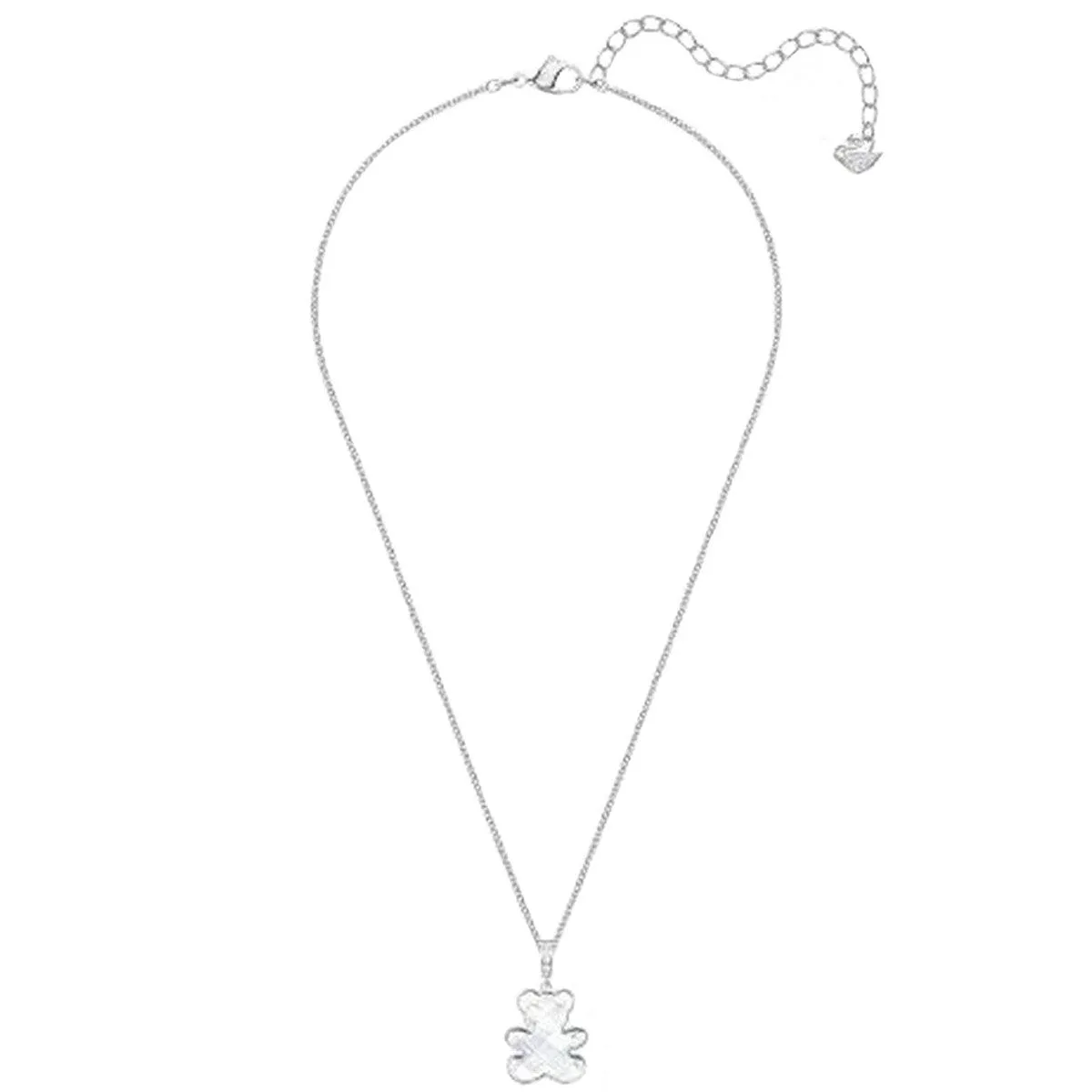 Swarovski Jewelry Swarovski Women's Necklace - Teddy Rhodium Plated Clear Crystal Pendant | 5410280