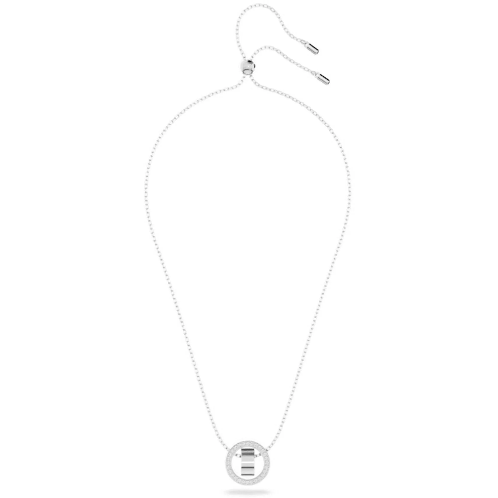 Swarovski Jewelry Swarovski Women's Pendant - Hollow White Rhodium Plated Sliding Ball Clasp | 5636501