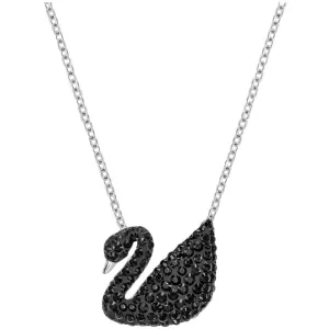 Swarovski Jewelry Swarovski Women's Pendant - Iconic Swan Black Rhodium Plated Lobster Clasp | 5347329