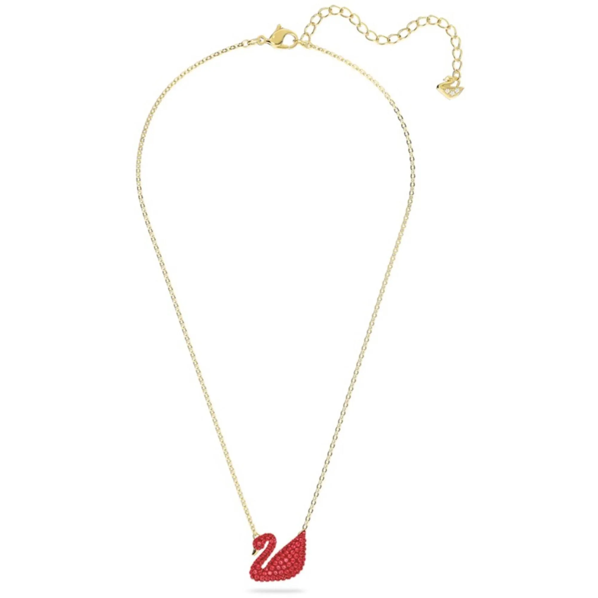 Swarovski Jewelry Swarovski Women's Pendant - Iconic Swan Bright Red Crystals Gold Tone Plated | 5465400