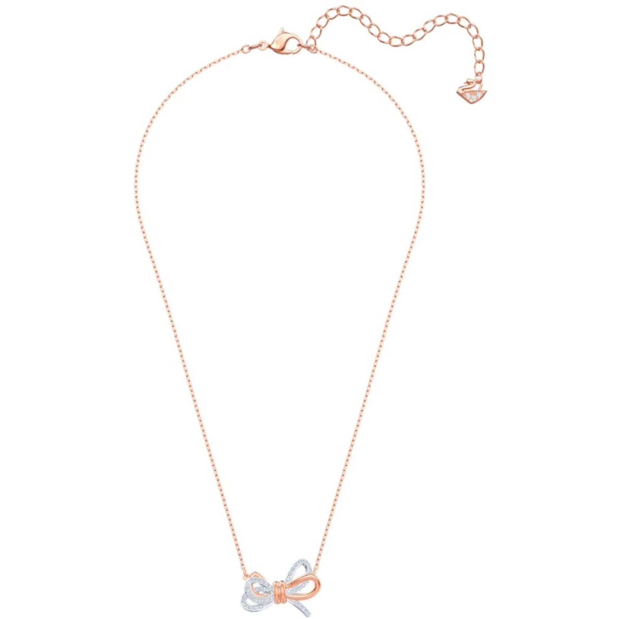Swarovski Jewelry Swarovski Women's Pendant - Lifelong Bow White Crystals Lobster Clasp | 5440636