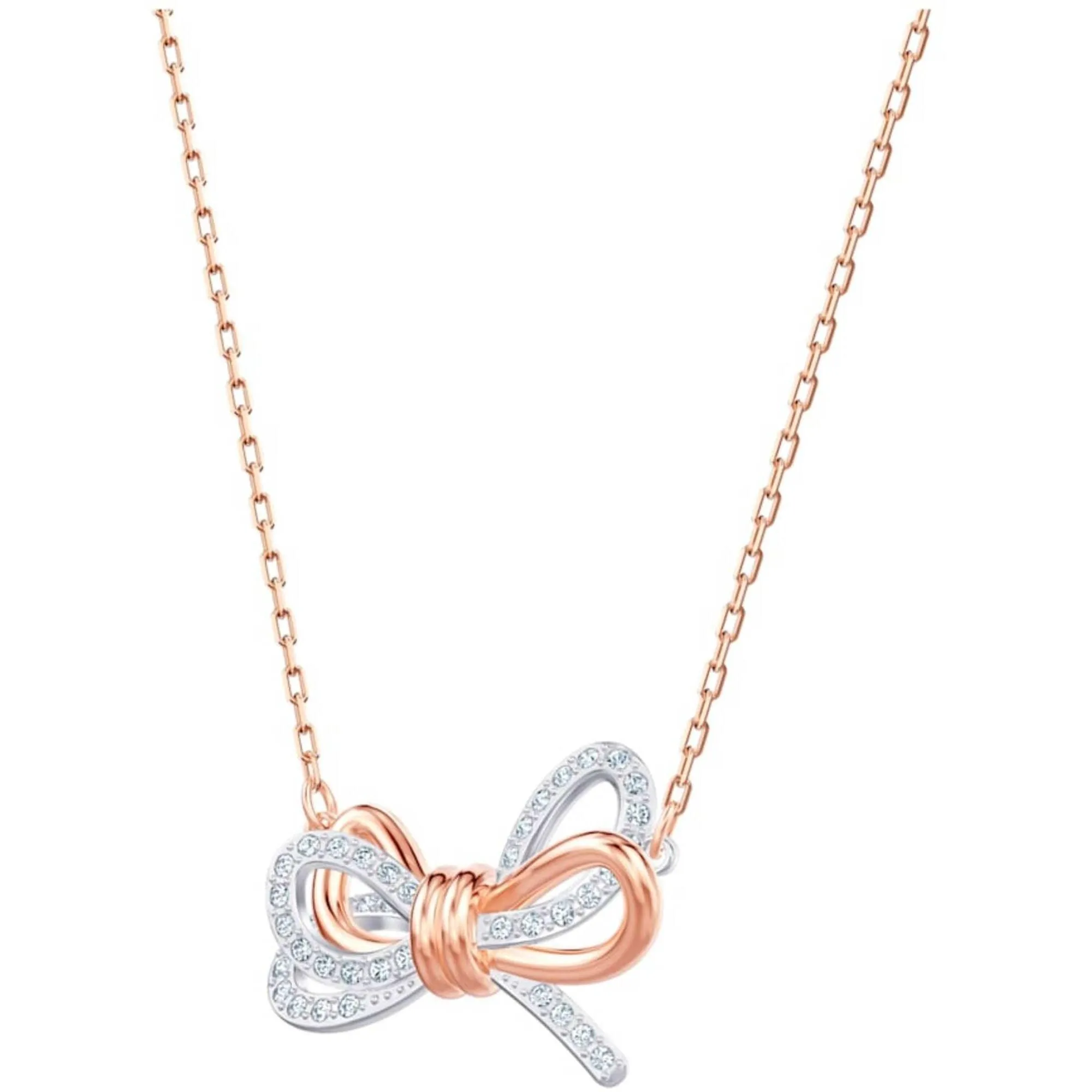 Swarovski Jewelry Swarovski Women's Pendant - Lifelong Bow White Crystals Lobster Clasp | 5440636