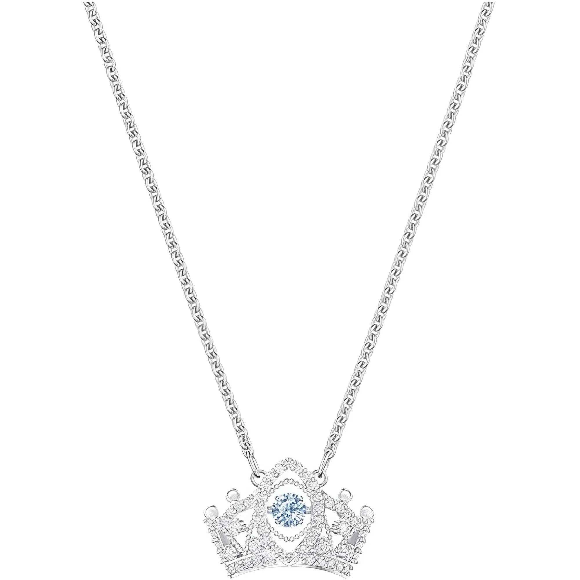 Swarovski Jewelry Swarovski Women's Pendant Necklace - Bee A Queen Crown Motif Blue Crystal | 5501080