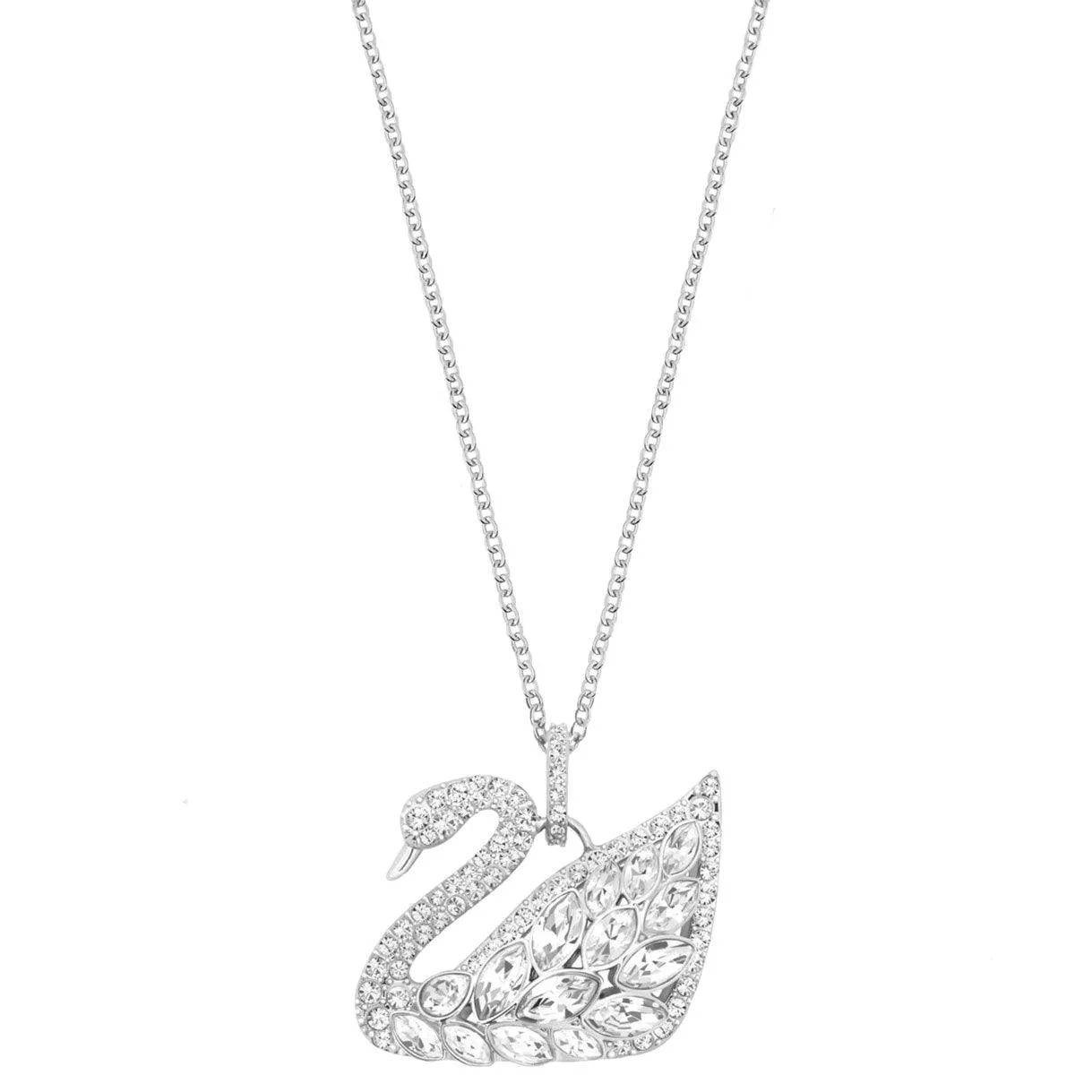 Swarovski Jewelry Swarovski Women's Pendant Necklace - Swan Lake White Crystal Rhodium Plated | 5259152