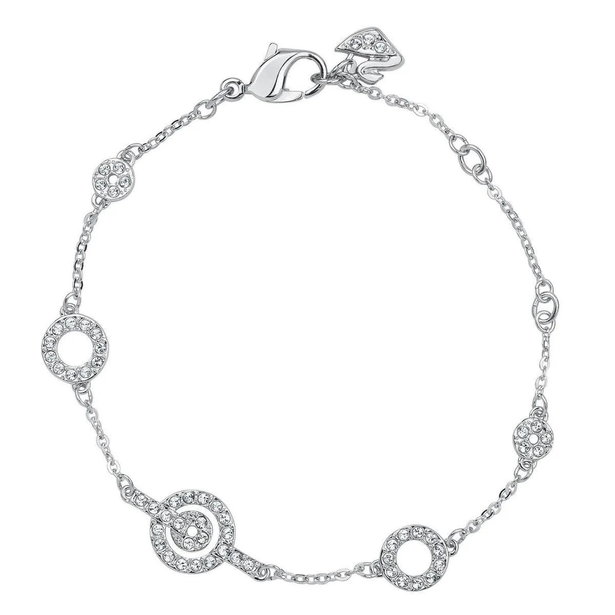 Swarovski Jewelry Swarovski Women's Purity Rhodium-Plated Clear Crystal Chain Bracelet, 6" Length | 1121075