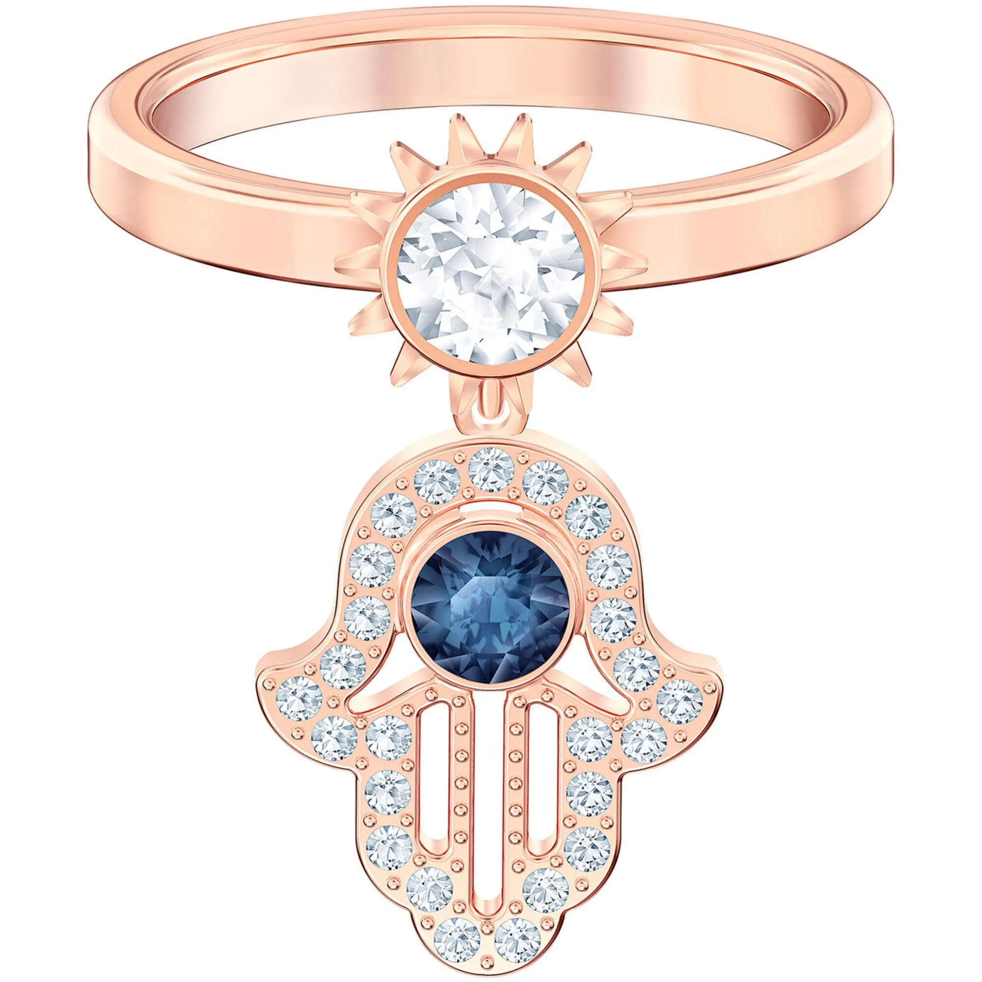 Swarovski Jewelry Swarovski Women's Ring - Duo Evil Symbolic Motif Rose Gold Plated, Size 6.75 | 5510068