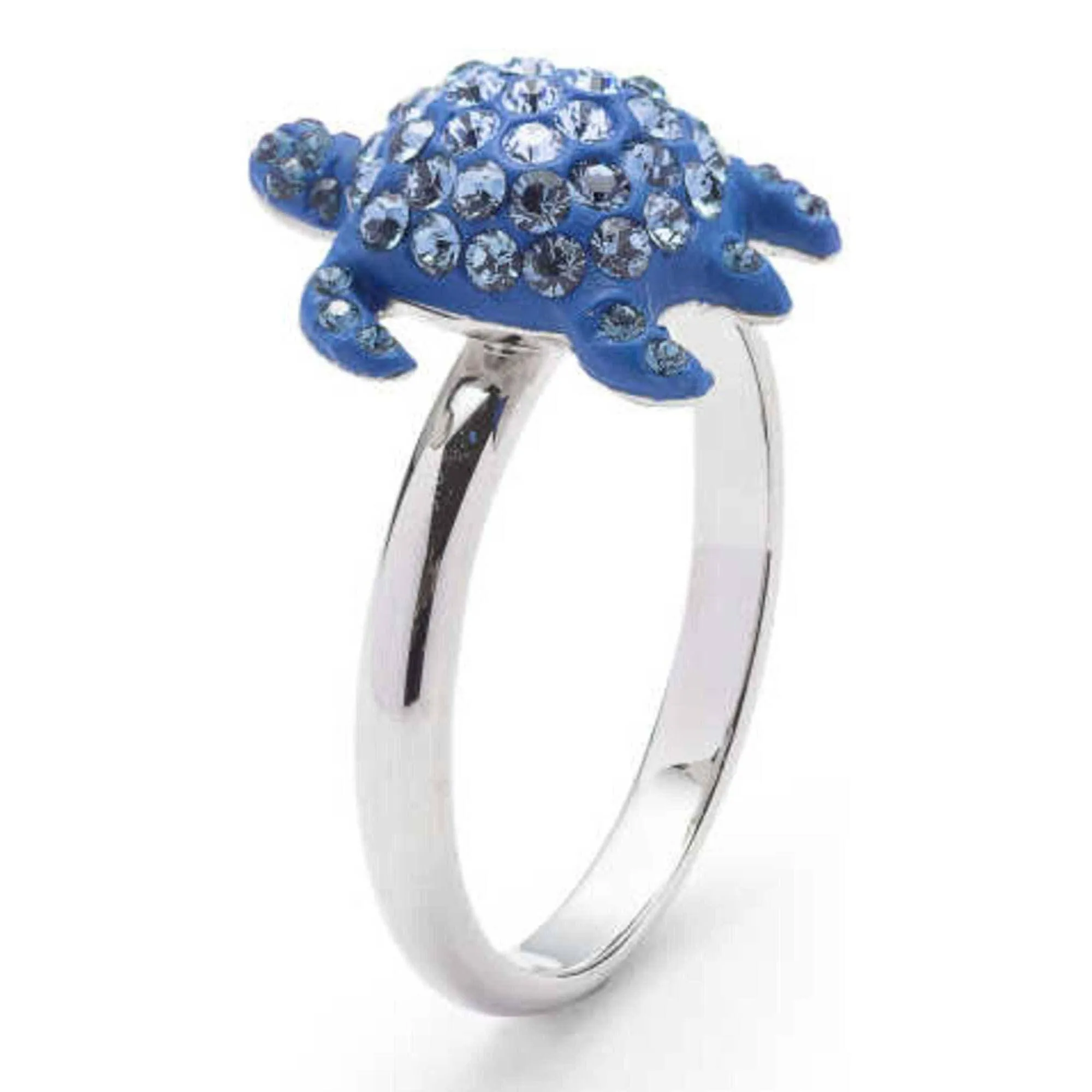 Swarovski Jewelry Swarovski Women's Ring - Mustique Sea Life Blue Crystals Turtle, Size 7 | 5524496