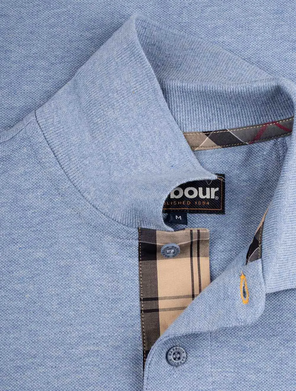 Tartan Pique Polo Blue