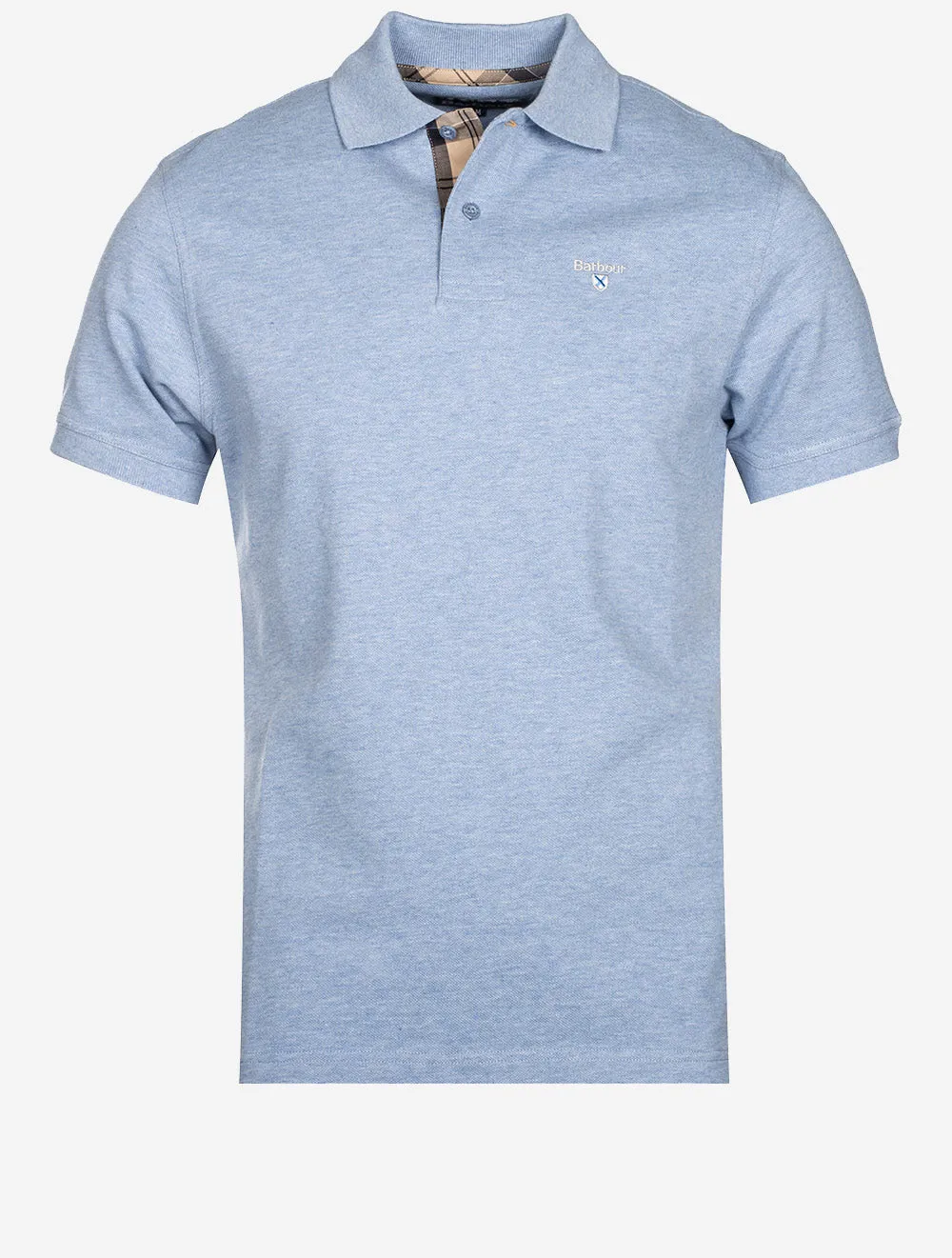 Tartan Pique Polo Blue