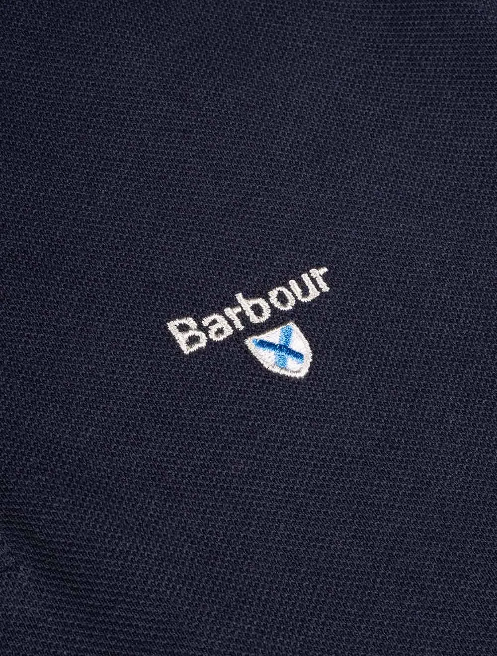 Tartan Pique Polo Navy