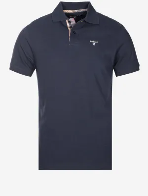 Tartan Pique Polo Navy
