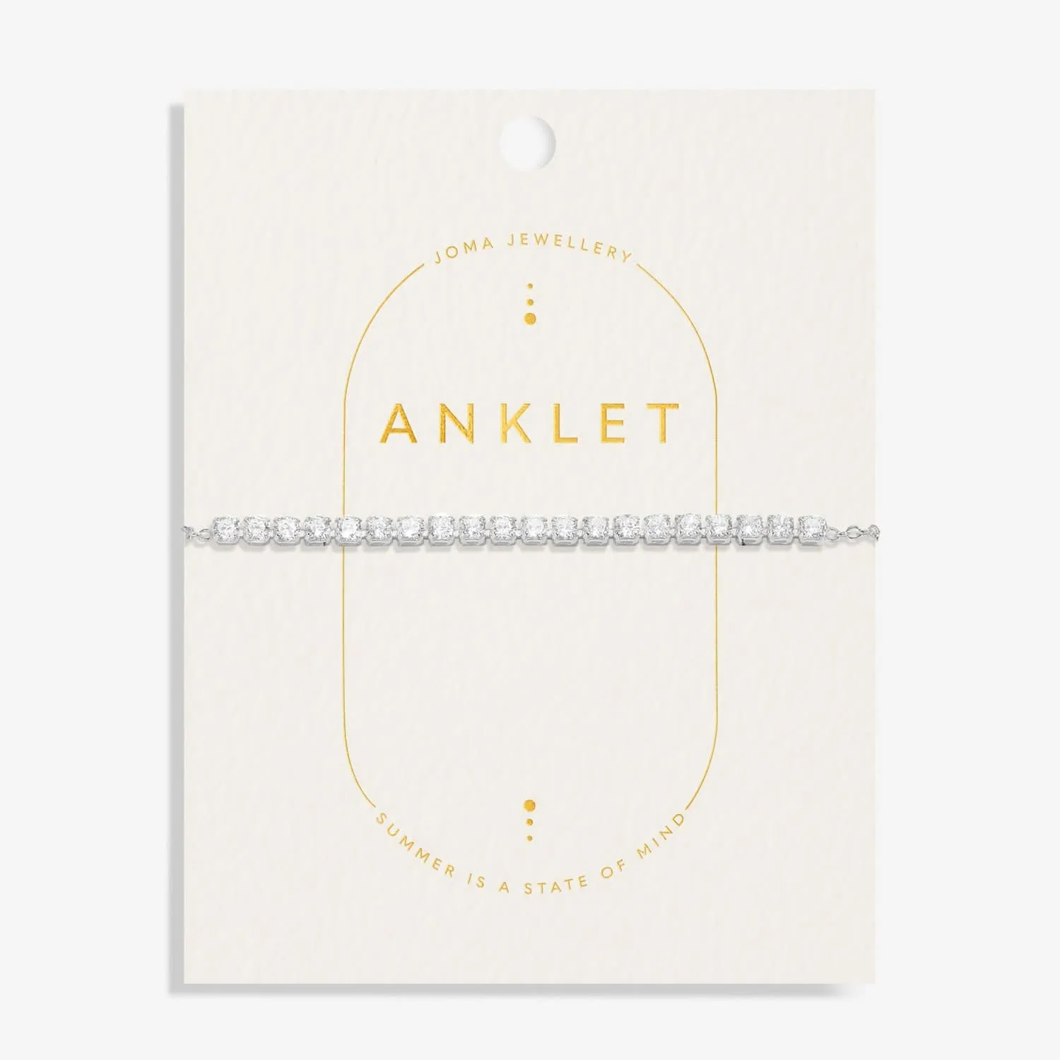 Tennis Silver Plated Extender Anklet 8536 Joma Jewellery