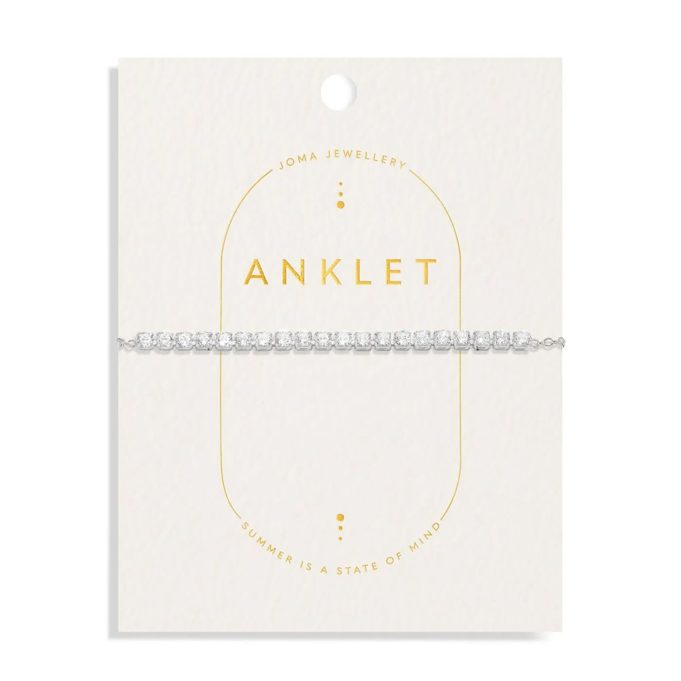 Tennis Silver Plated Extender Anklet 8536 Joma Jewellery