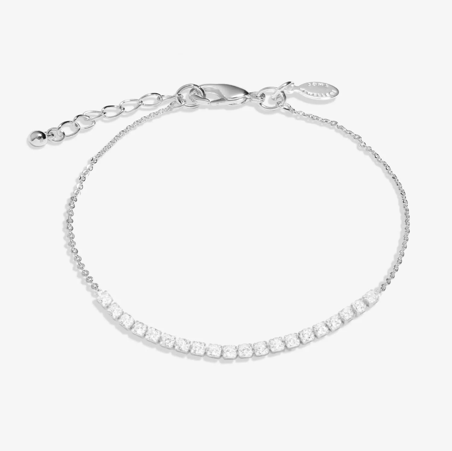 Tennis Silver Plated Extender Anklet 8536 Joma Jewellery