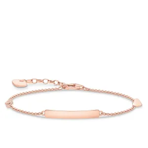 Thomas Sabo Womens Bracelets Bracelet Classic With  Heart & Infinity Rose Gold