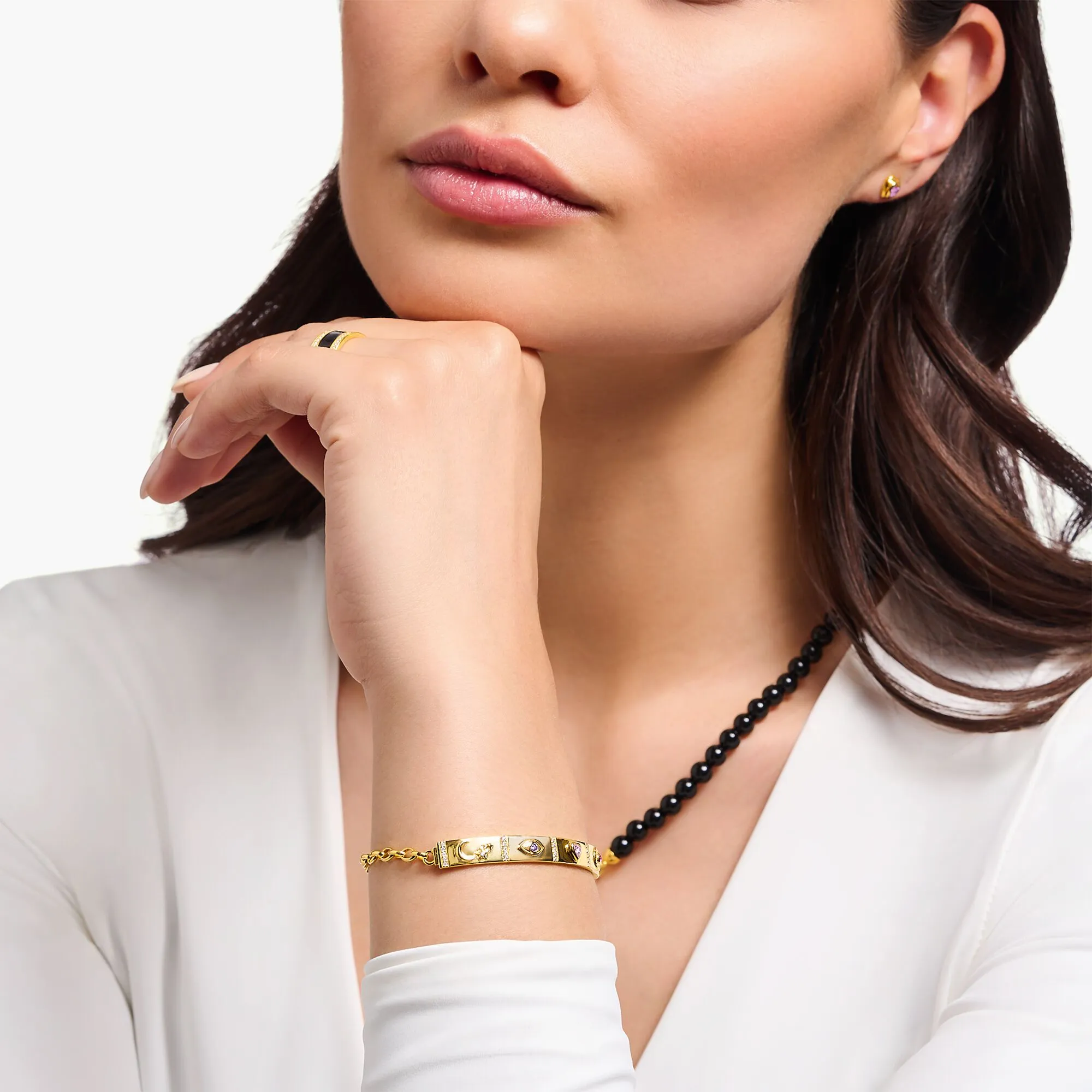 Thomas Sabo Womens Bracelets Cosmic Bracelet with long bridge and various stones