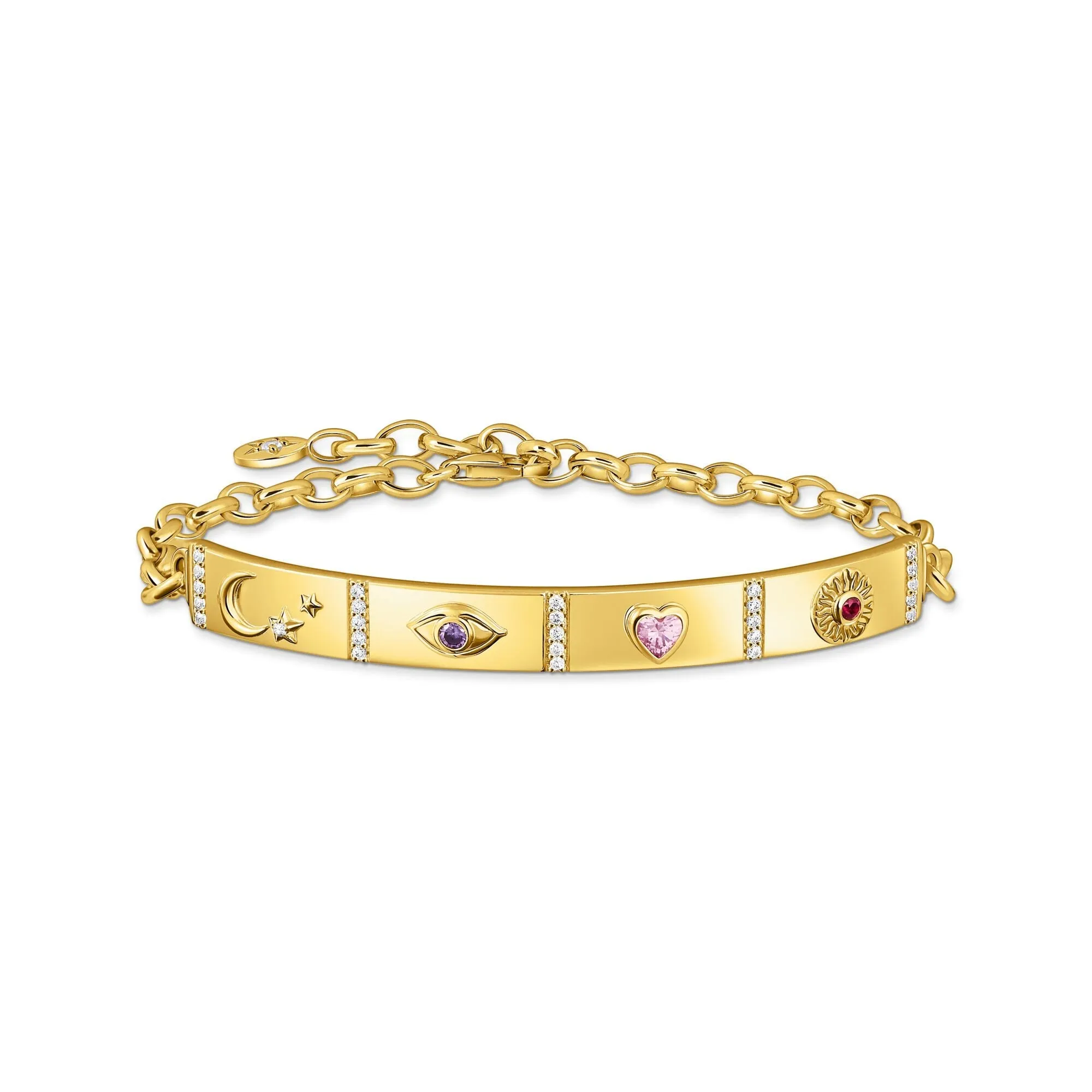 Thomas Sabo Womens Bracelets Cosmic Bracelet with long bridge and various stones