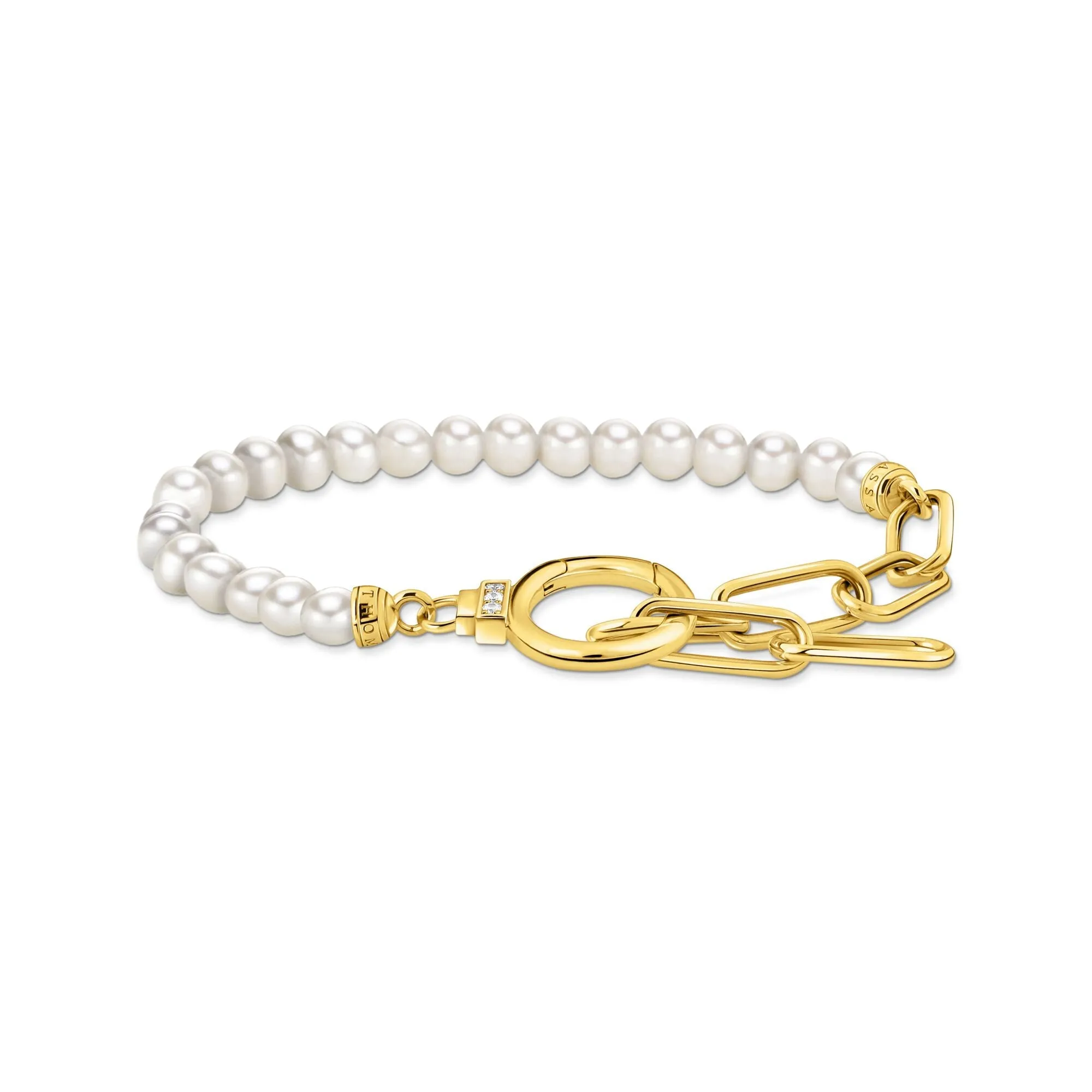Thomas Sabo Womens Bracelets Golden Bracelet with freshwater cultured pearls