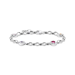 Thomas Sabo Womens Bracelets Silver Cosmic Bracelet with round elements and various stones