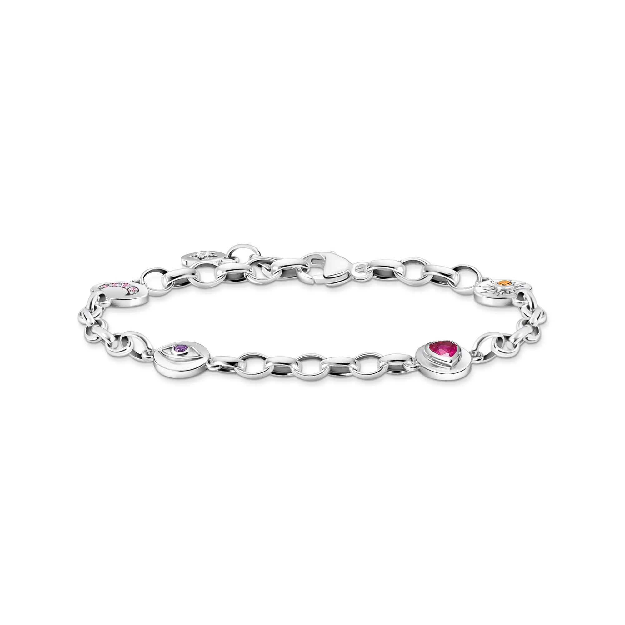 Thomas Sabo Womens Bracelets Silver Cosmic Bracelet with round elements and various stones