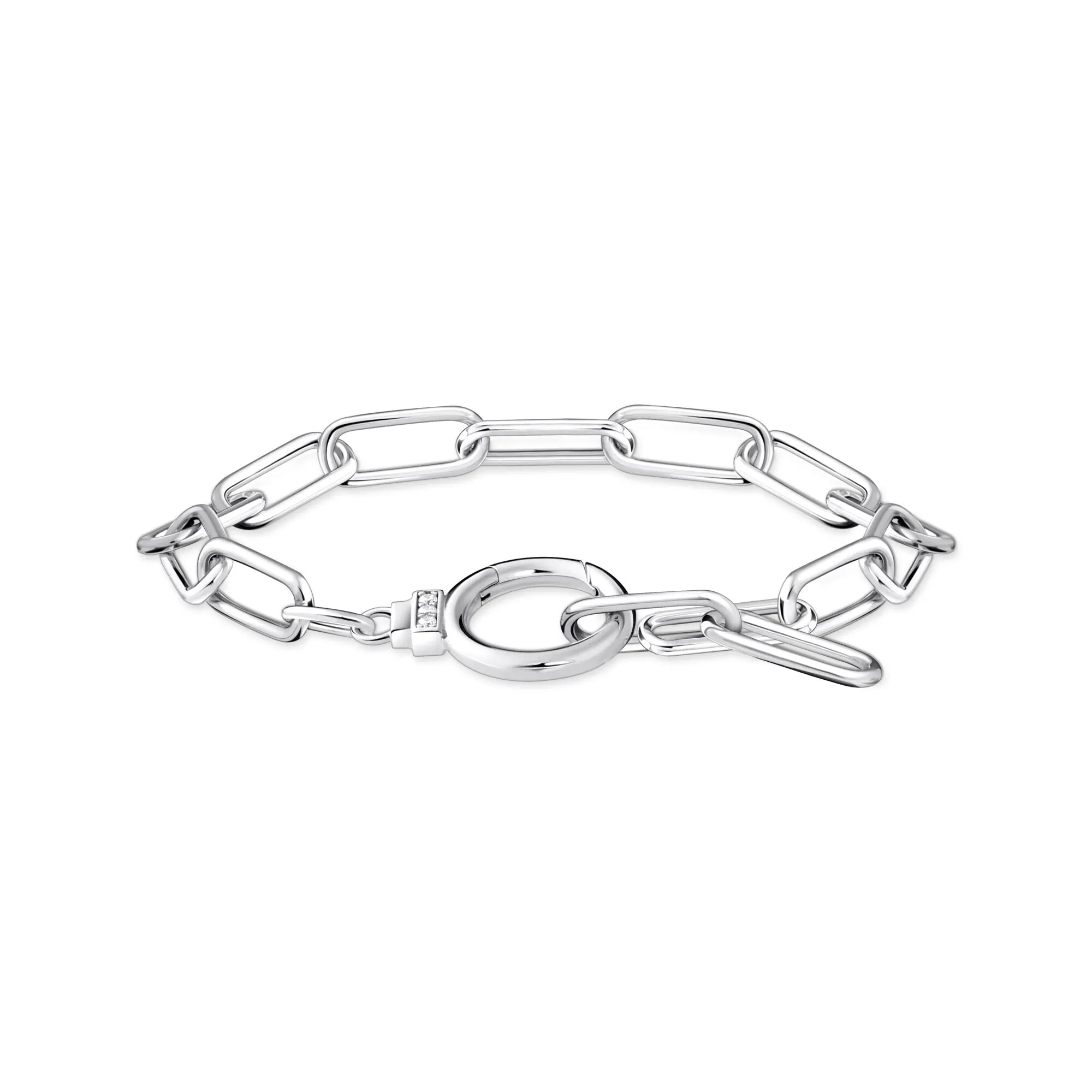 Thomas Sabo Womens Bracelets Silver Link bracelet with white zirconia
