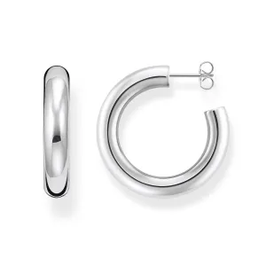 Thomas Sabo Womens Earrings Chunky Hoop Earrings - Medium Silver