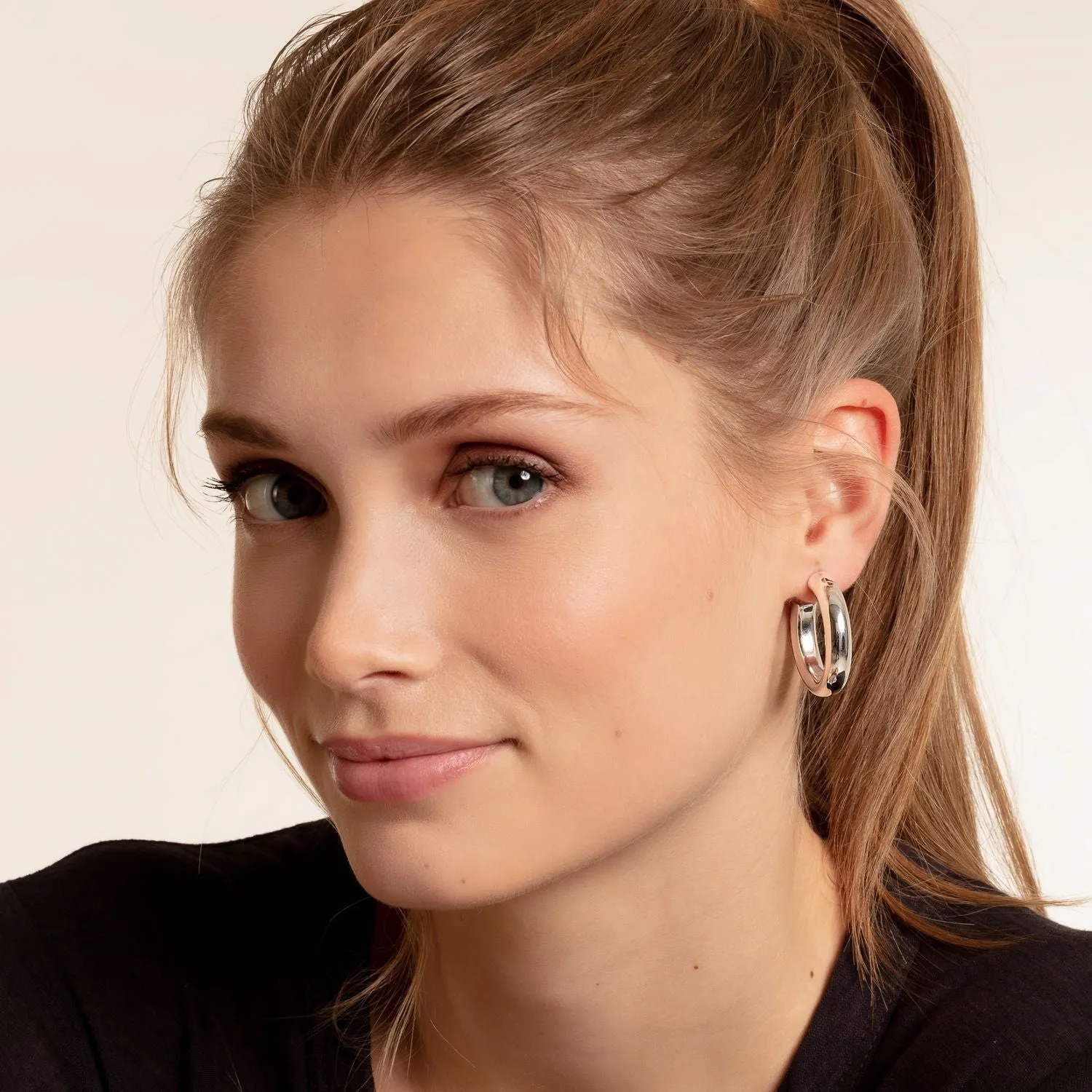 Thomas Sabo Womens Earrings Chunky Hoop Earrings - Medium Silver