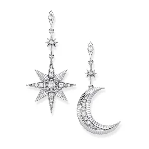 Thomas Sabo Womens Earrings Earrings "Royalty Star & Moon" - Silver