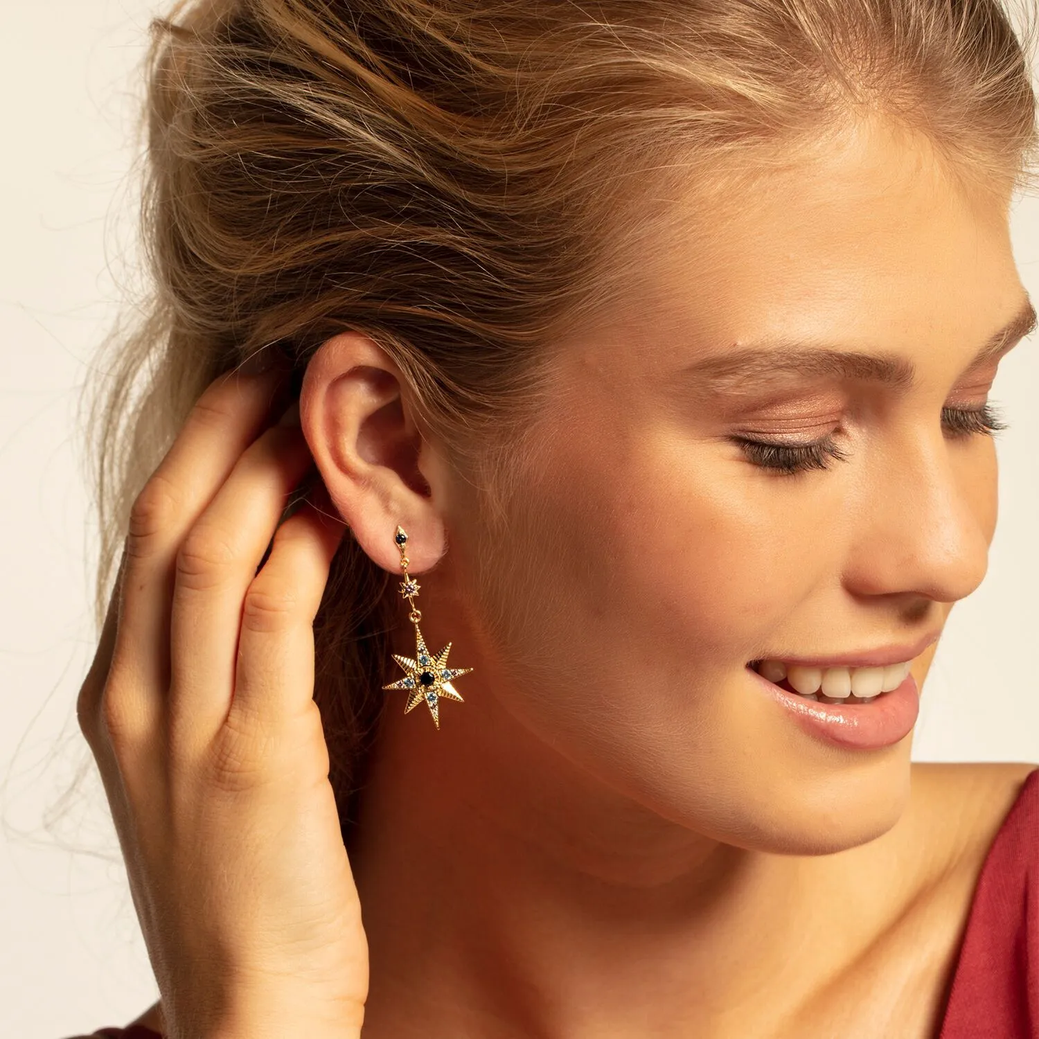 Thomas Sabo Womens Earrings Royalty Star & Moon Earrings  - Gold