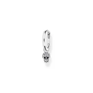 Thomas Sabo Womens Earrings Single hoop earring with skull Pendant silver