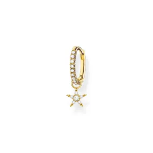Thomas Sabo Womens Earrings Single hoop earring with star Pendant gold