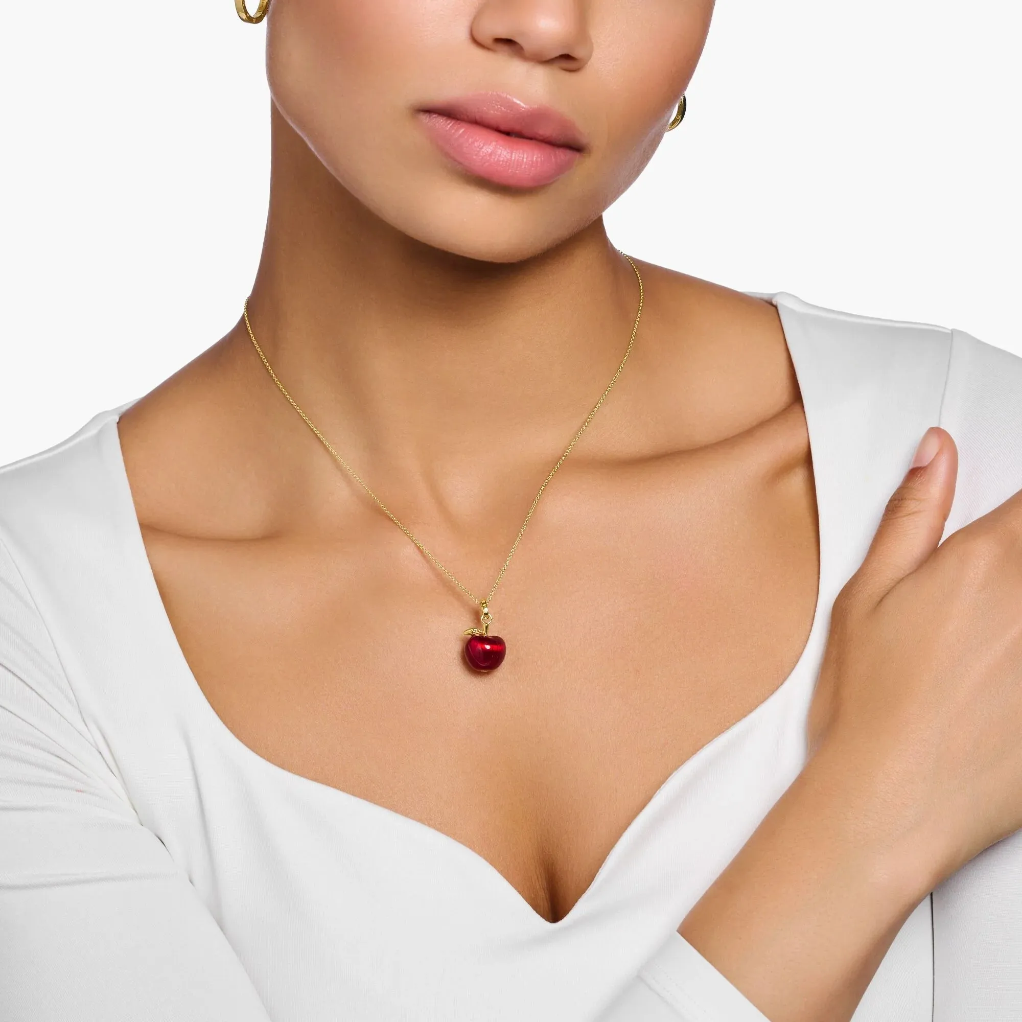Thomas Sabo Womens Necklaces Gold Apple Necklace