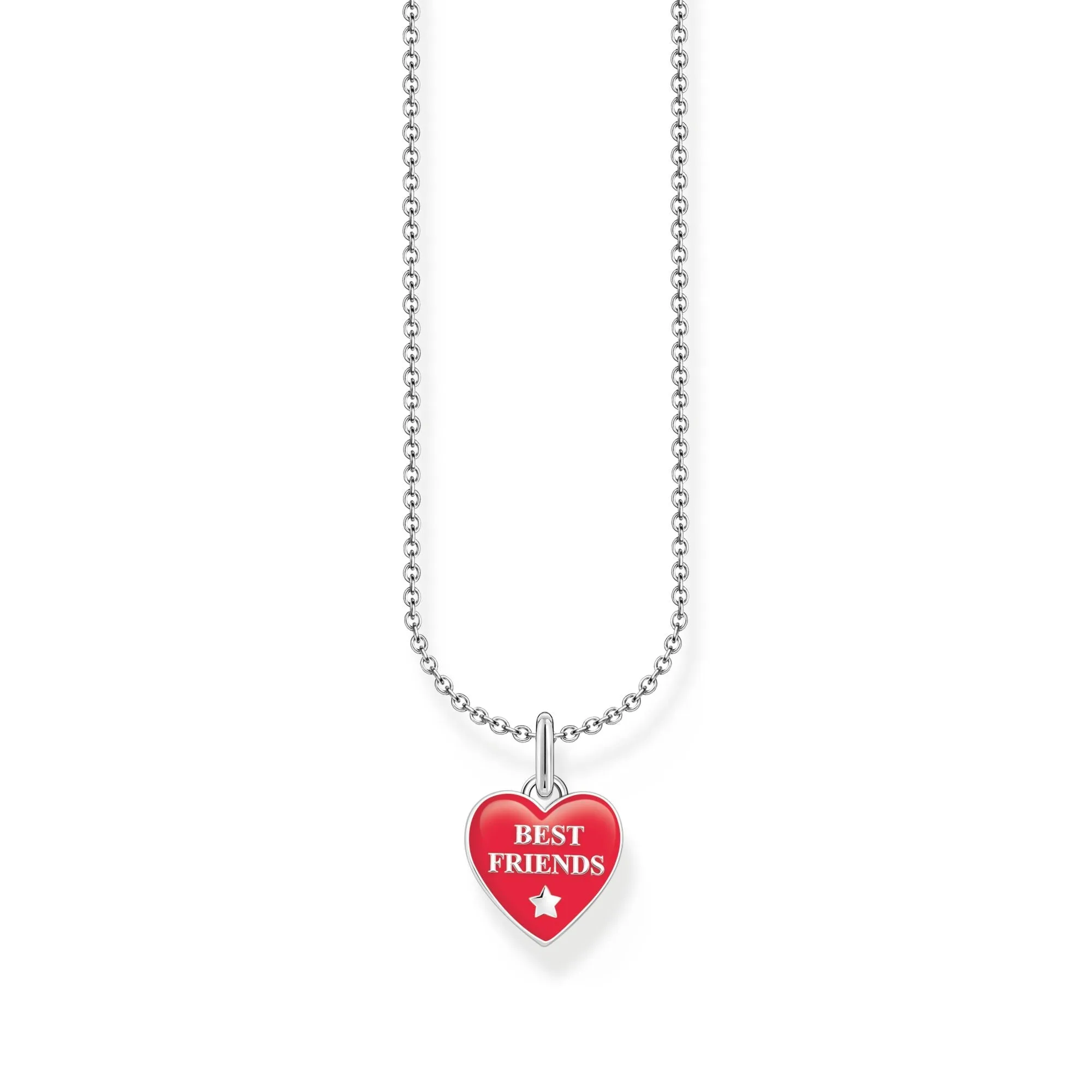 Thomas Sabo Womens Necklaces Necklace with red heart pendant - silver