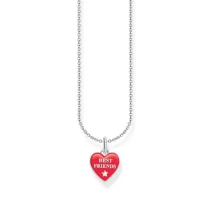 Thomas Sabo Womens Necklaces Necklace with red heart pendant - silver