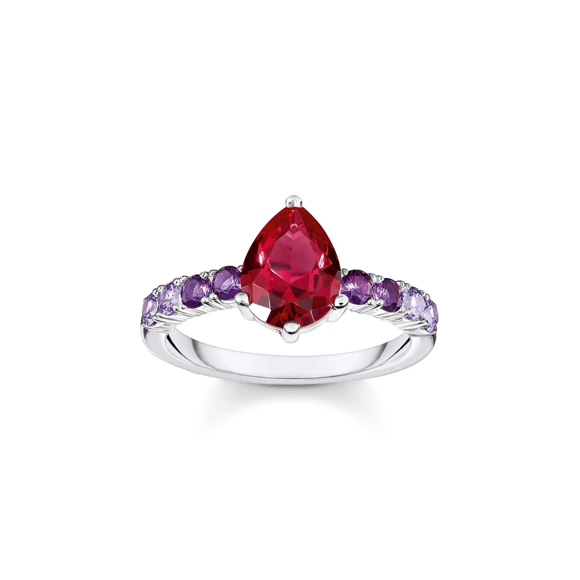 Thomas Sabo Womens Rings Heritage Glam Solitaire ring with colourful stones
