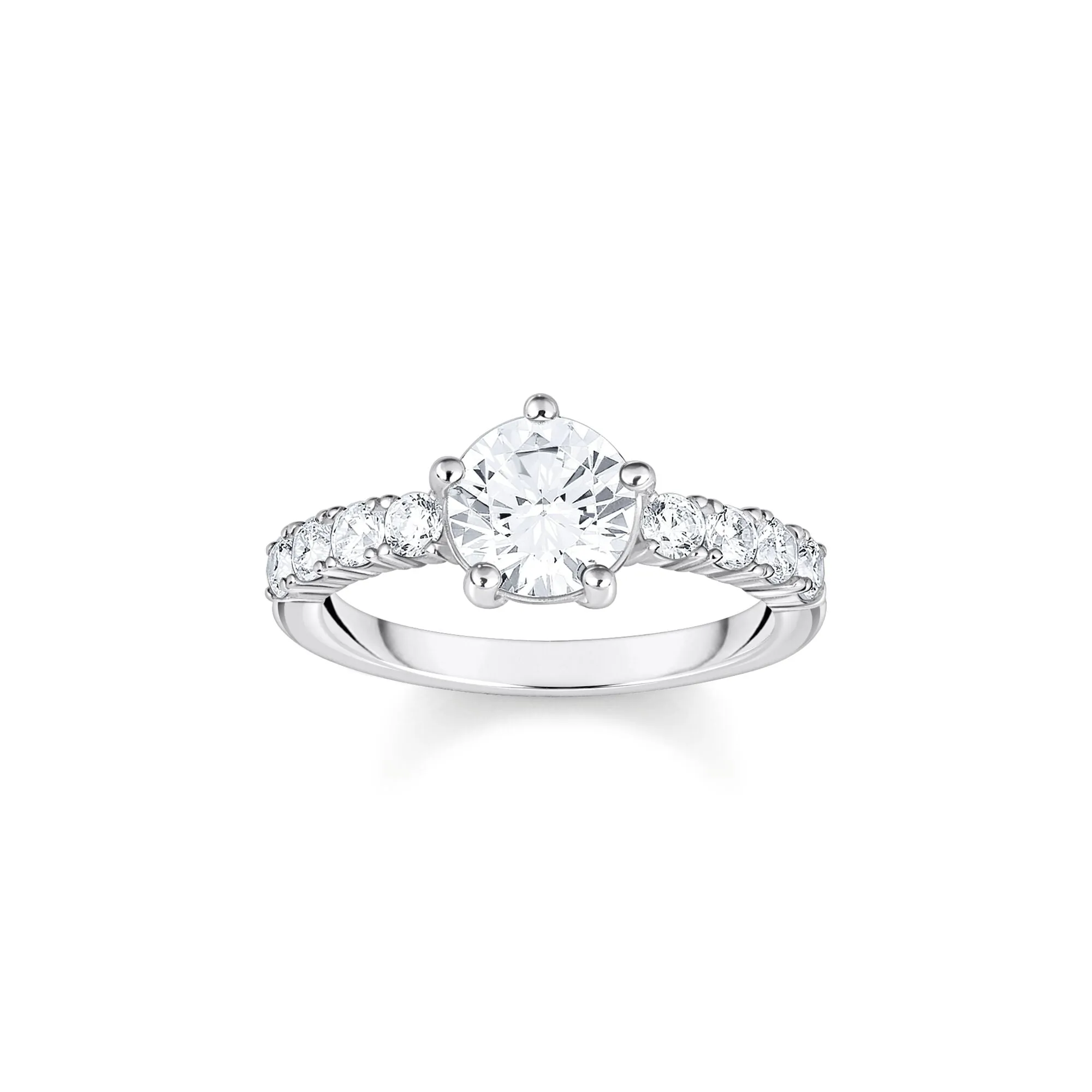 Thomas Sabo Womens Rings Heritage Glam Solitaire ring with white zirconia stones