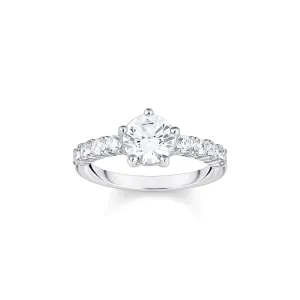 Thomas Sabo Womens Rings Heritage Glam Solitaire ring with white zirconia stones