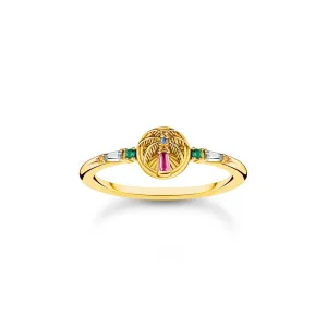 Thomas Sabo Womens Rings Ring with palm tree and colourful stones