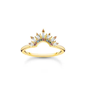 Thomas Sabo Womens Rings Ring with sun beams and colourful stones