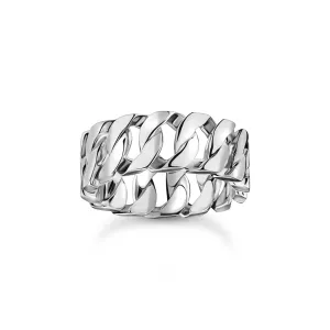 Thomas Sabo Womens Rings Wide ring with chain links silver