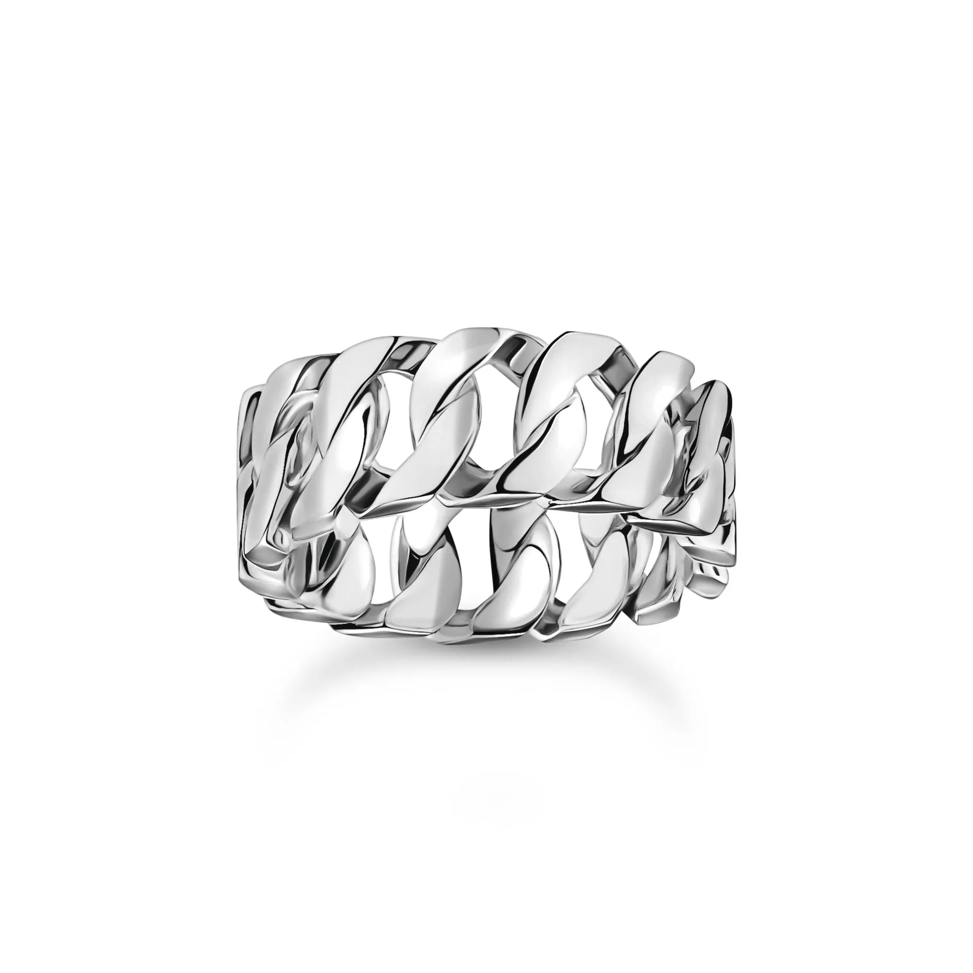 Thomas Sabo Womens Rings Wide ring with chain links silver