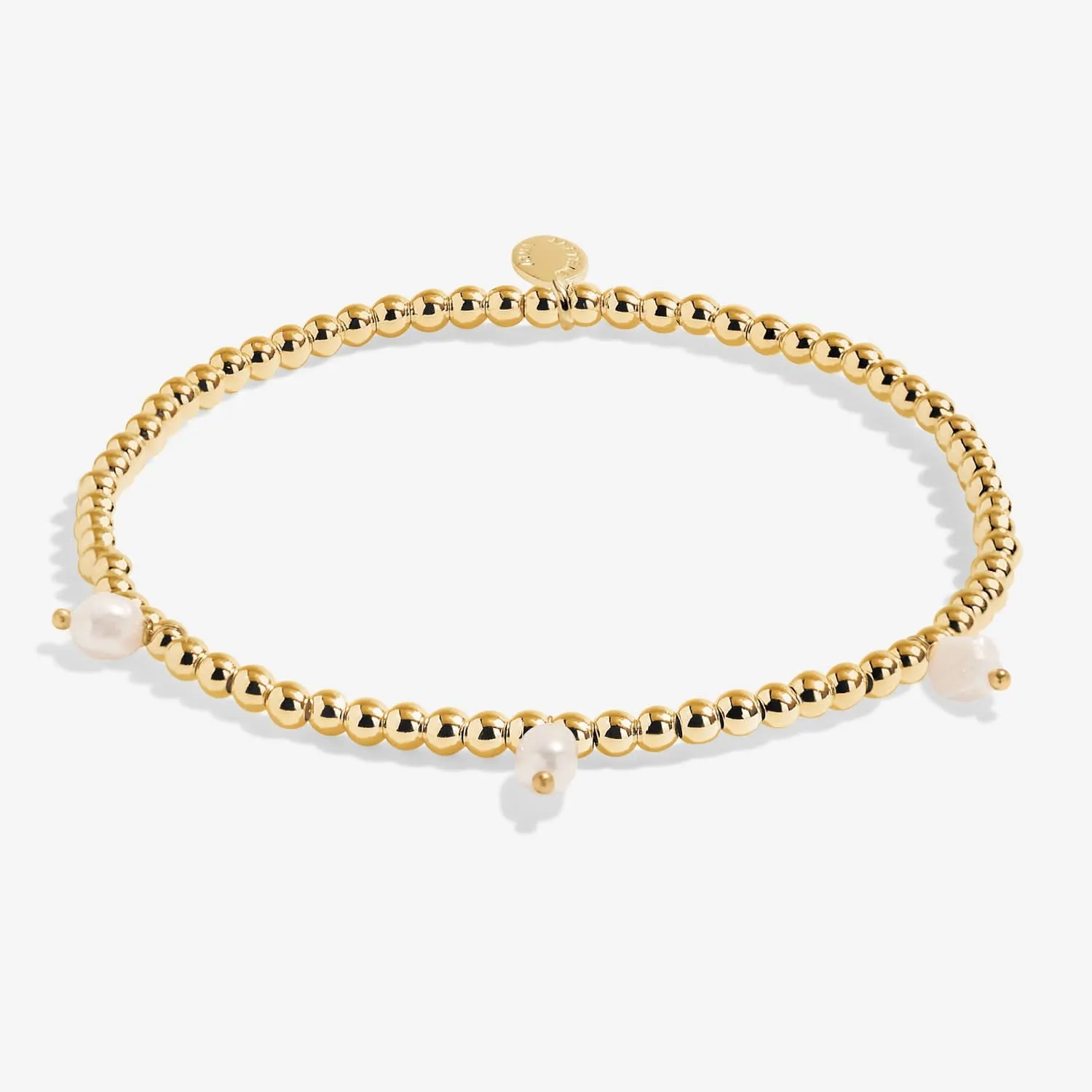 Three Pearl Gold Plated Anklet 8626 Joma Jewellery