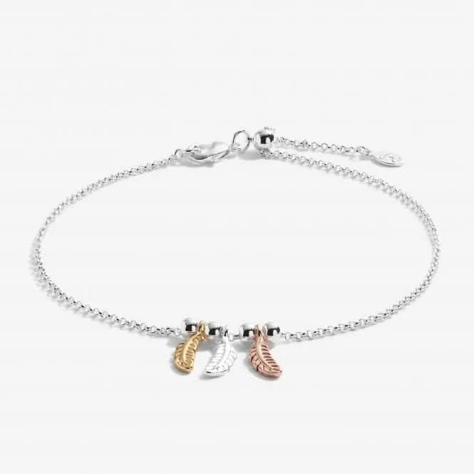 Three Tone Feather Anklet 5114 Joma Jewellery