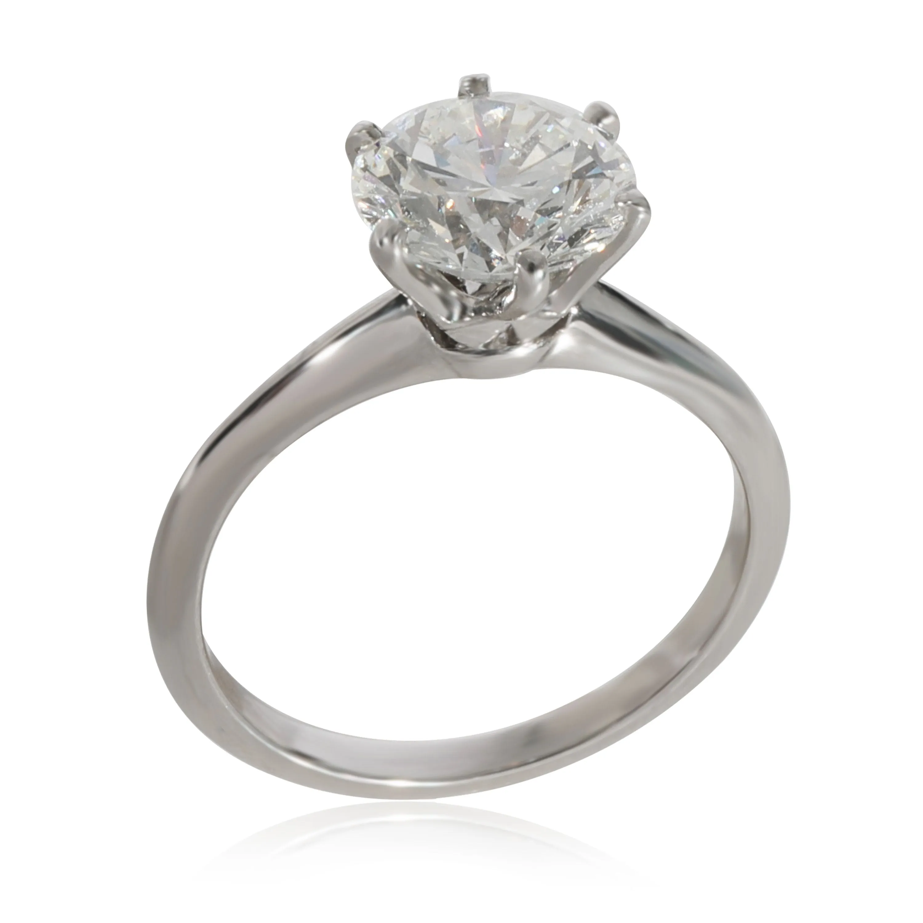 Tiffany & Co. Jewelry Solitaire Diamond  Engagement  Ring in  Platinum I VS1 2.17 CTW
