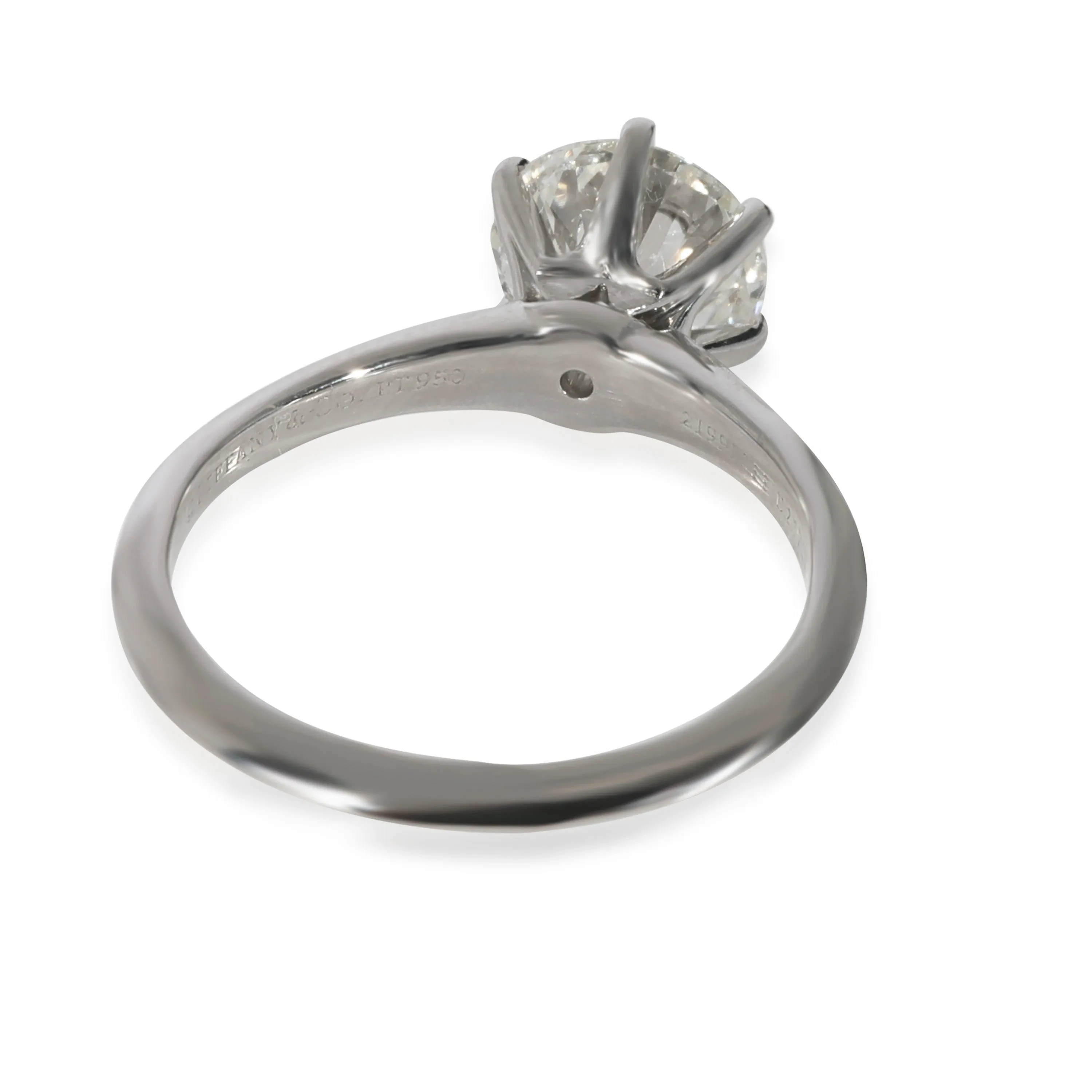 Tiffany & Co. Jewelry Solitaire Diamond  Engagement  Ring in  Platinum I VS1 2.17 CTW