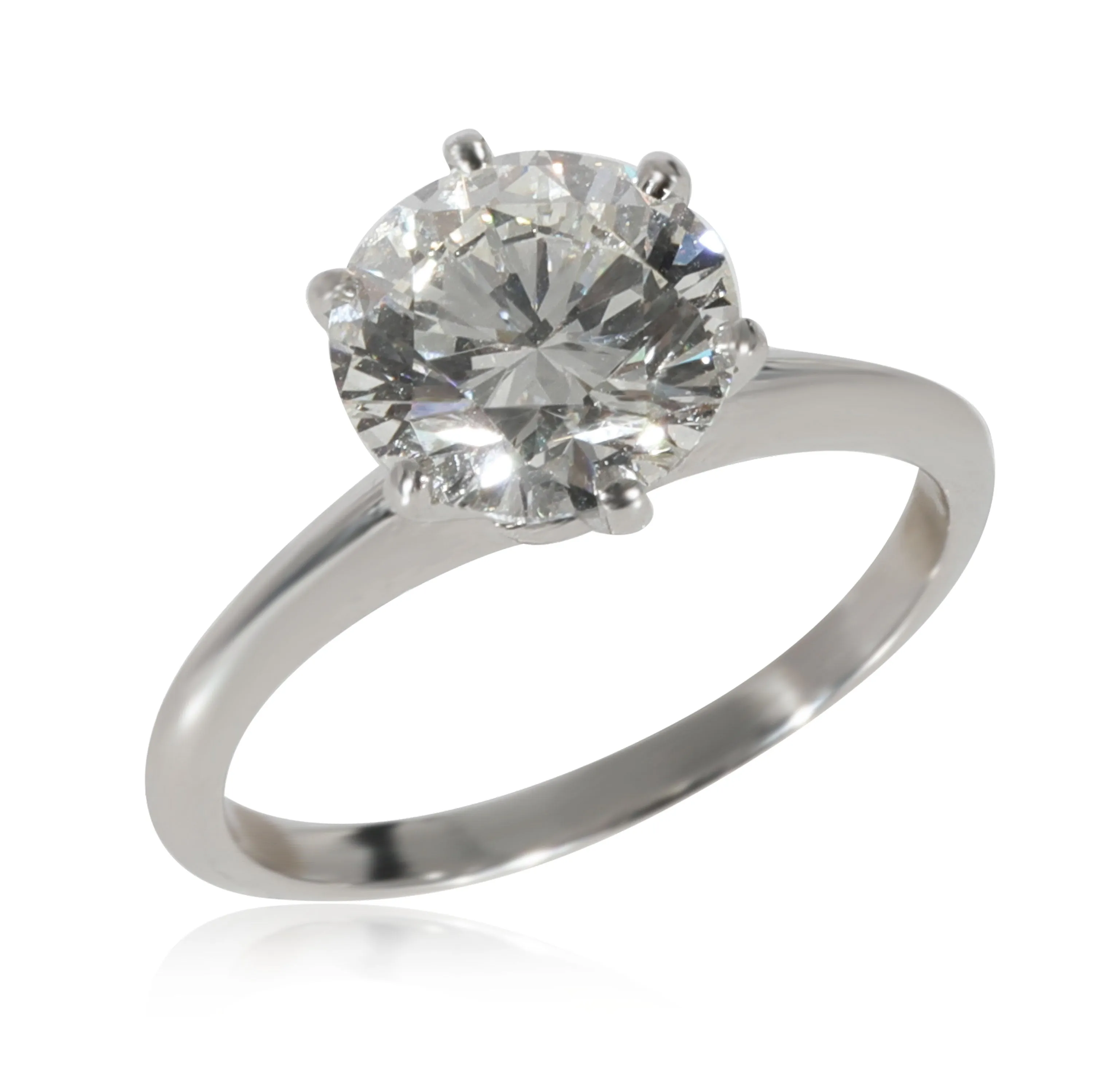 Tiffany & Co. Jewelry Solitaire Diamond  Engagement  Ring in  Platinum I VS1 2.17 CTW