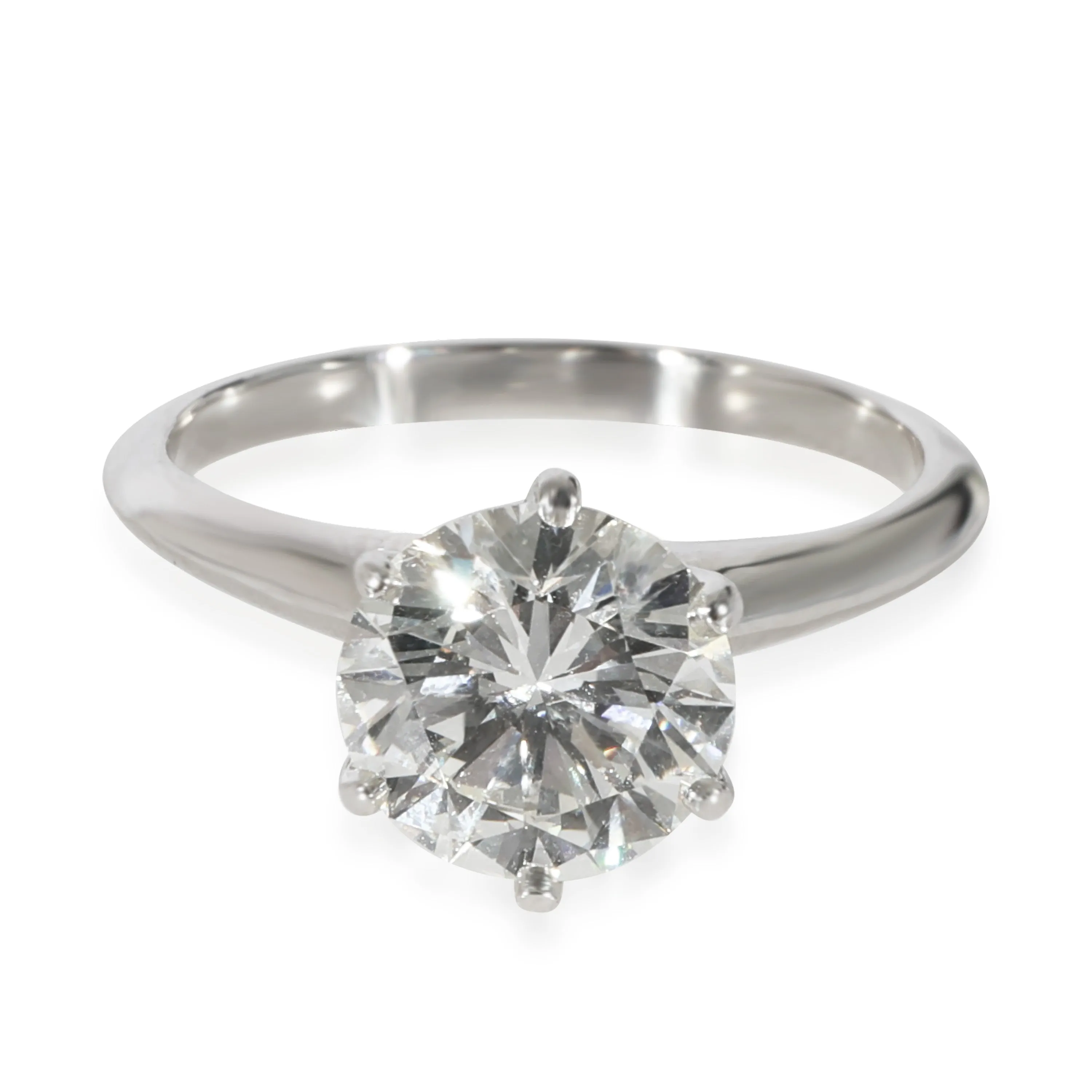 Tiffany & Co. Jewelry Solitaire Diamond  Engagement  Ring in  Platinum I VS1 2.17 CTW