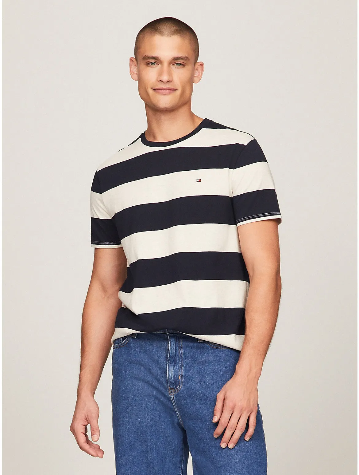 Tommy Hilfiger Men's Rugby Stripe T-Shirt