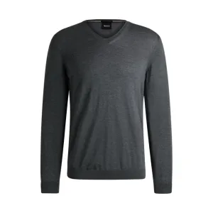 V-neck sweater in merino wool
